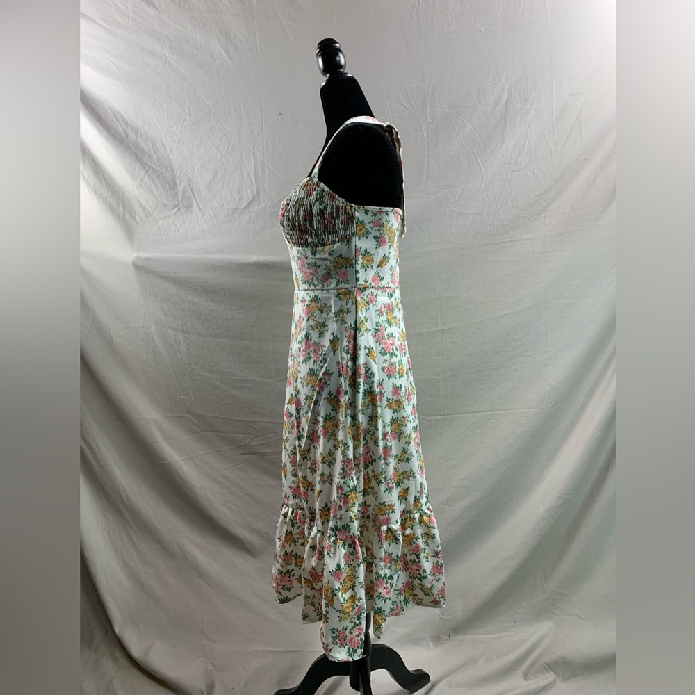 Boho Floral Print Ruffle Hem Halter Dress* - Picture 9 of 10